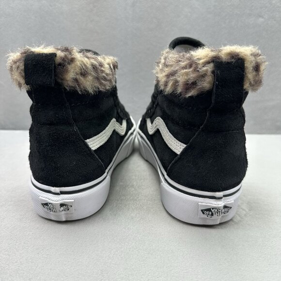 Vans SK8-Hi Platform MTE  VANS Sk8-Hi Platform MTE Womens Size 7 Shoes Black Suede Leopard Faux Fur